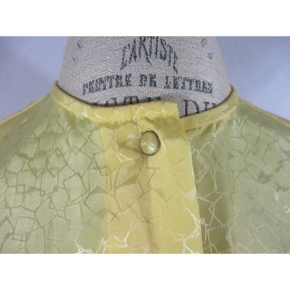 Vintage Yellow Silky Pendleton Professional Secretary Blouse 6 - Picture 4 of 9